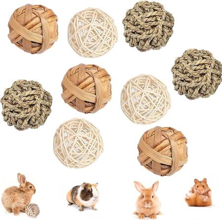 Wooden Chew Toys Set for Rabbits