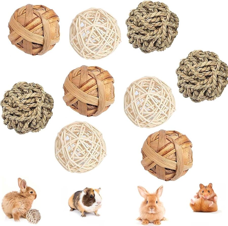 Wooden Chew Toys Set for Rabbits